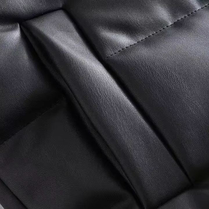 Verona Faux Leather Puffer Vest