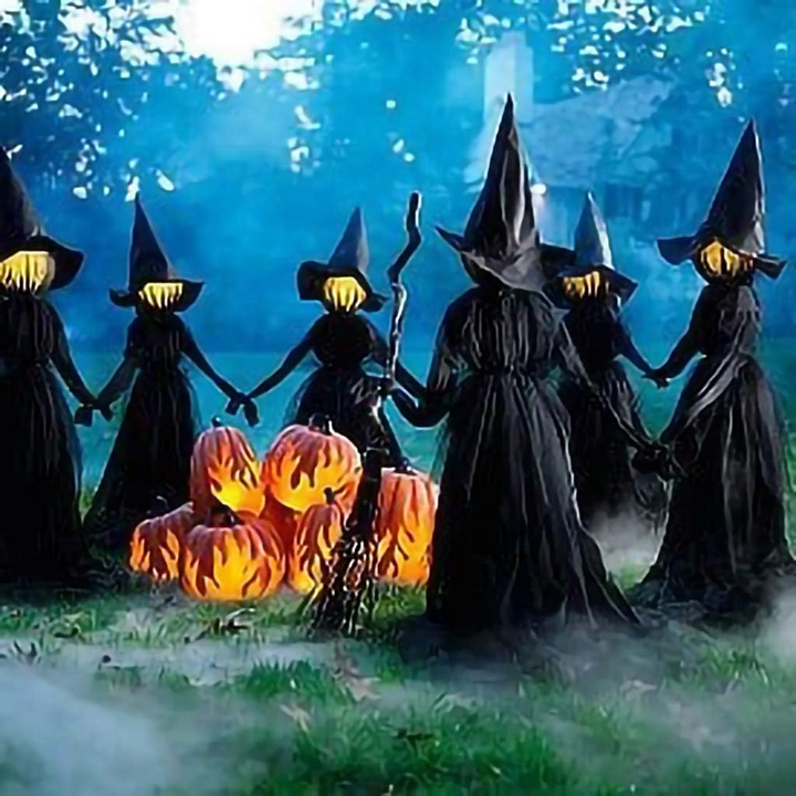 Lighted Witch Stake Outdoor Decoration
