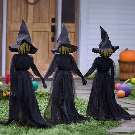 Lighted Witch Stake Outdoor Decoration