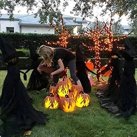 Lighted Witch Stake Outdoor Decoration