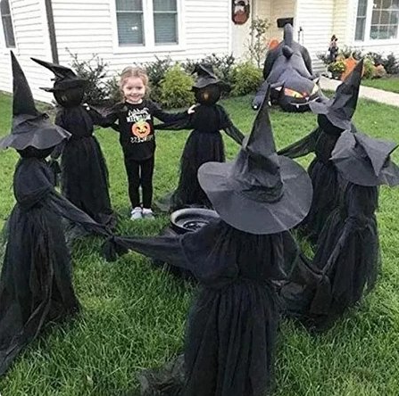 Lighted Witch Stake Outdoor Decoration