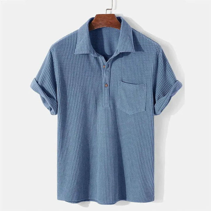 Montclair Waffle-Knit Cotton Polo Shirt